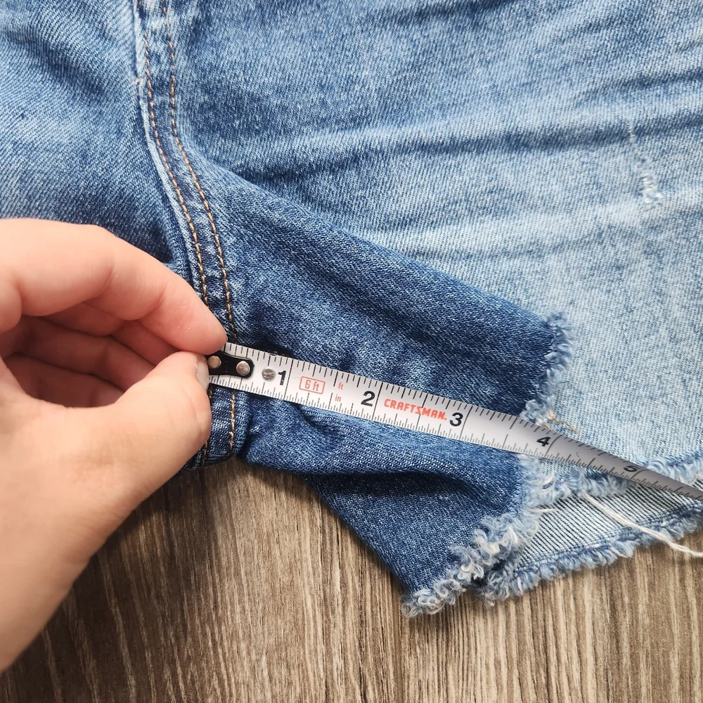 Madewell High Rise Denim Shorts Cut Off size 25